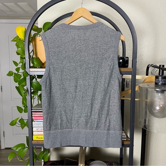 WINGS+HORNS GRAY COTTON HANDKNIT MENS SWEATER VEST SIZE M EUC - Picture 6 of 8